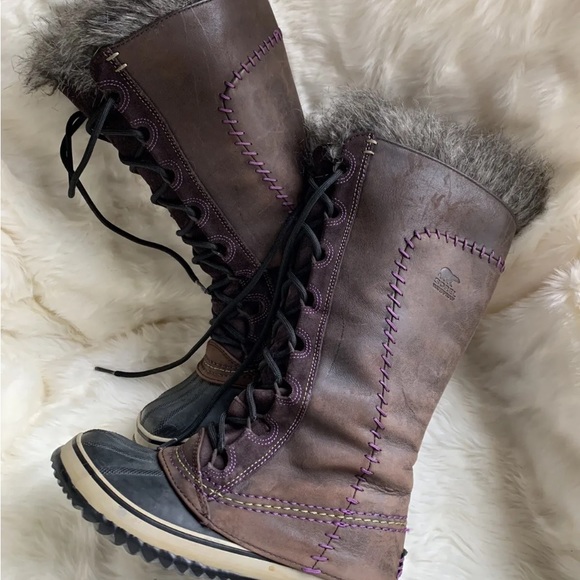 Sorel Cate the Great Womens 7 Rare Winter Boots Excellent - Picture 4 of 12